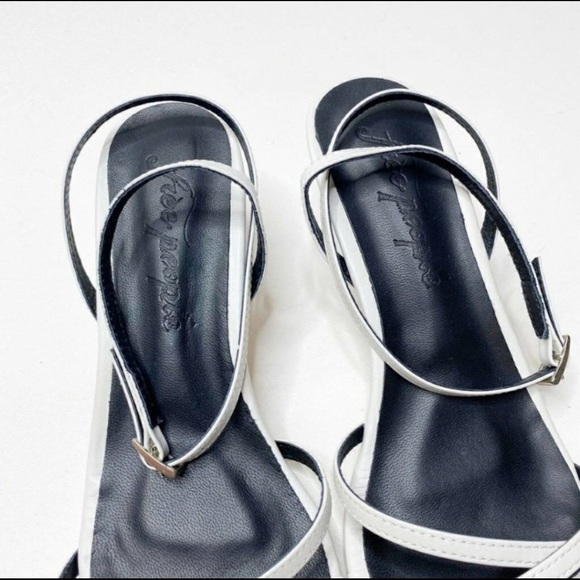 Free People Y2K White Strappy Salina Kitten Heels - Picture 6 of 6